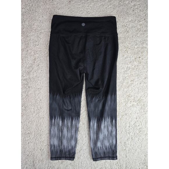 Athleta Leggings Womens Sz Small Charutanga Cropped Black Ombré Capri Sweatpants - Picture 10 of 11